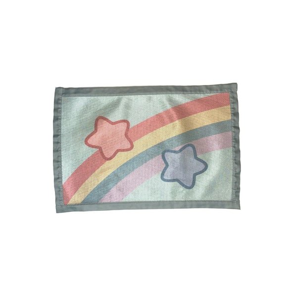 Unique Rainbow Star Pillowcase Sham Blue Bright Colorul Bedding Luxury Decor